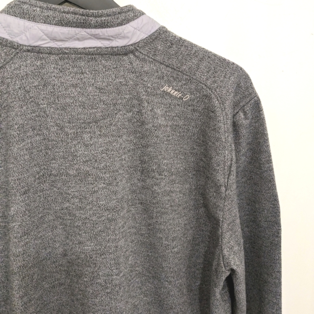 johnnie-O 2022 Reflex Fleece 1/4 Zip Pullover Sweater in Seal Grey Business - Picture 5 of 8